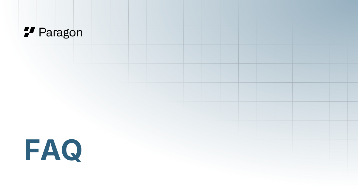 FAQ | Paragon Documentation